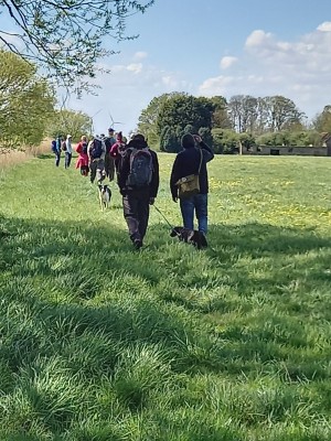 Walkers alongside River Ouse